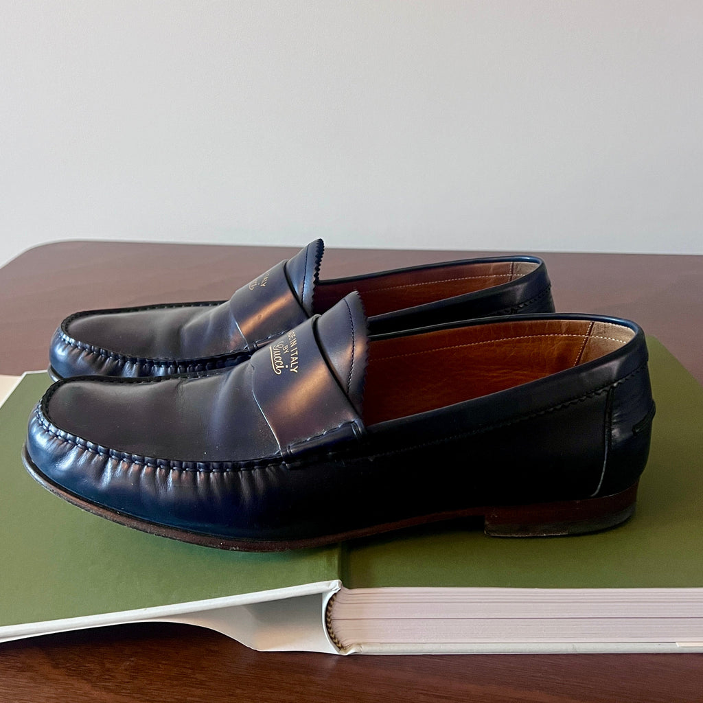 Men's Gucci "Made in Italy" Leather Loafers 10