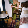 Gucci Brown Metallic Embossed Bag
