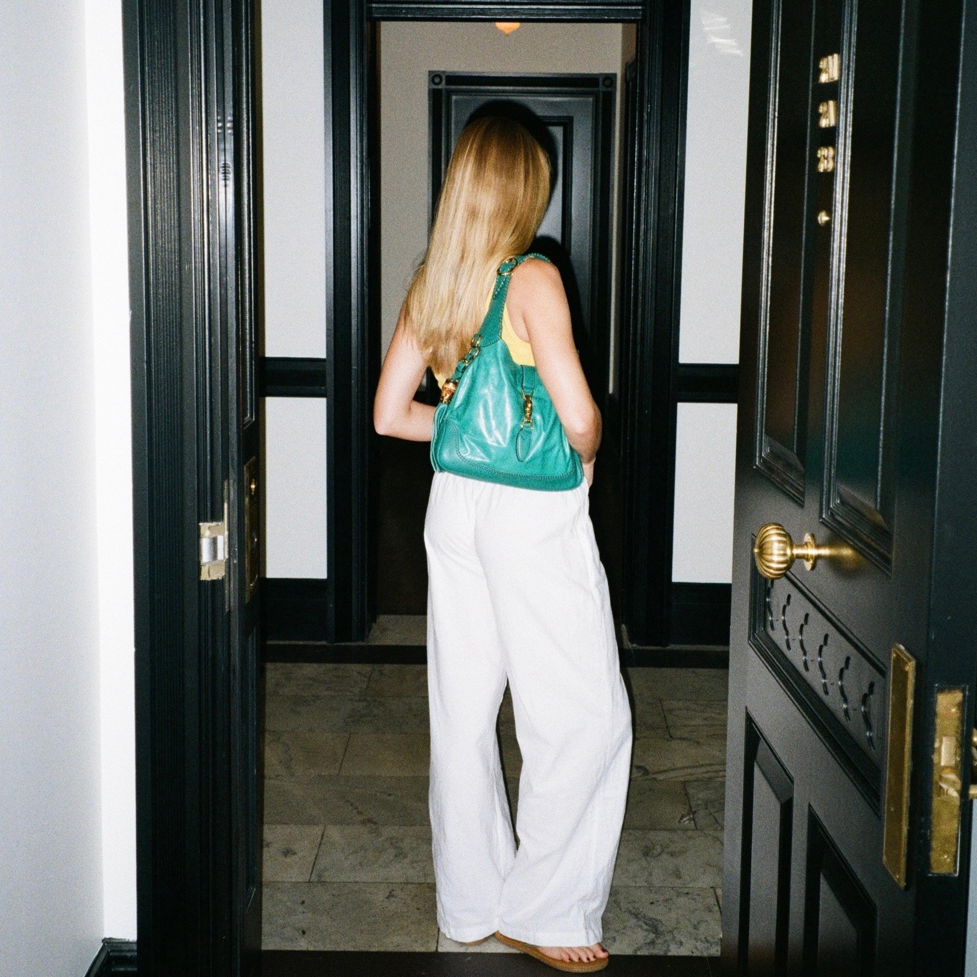 Gucci Teal Jackie Shoulder Bag