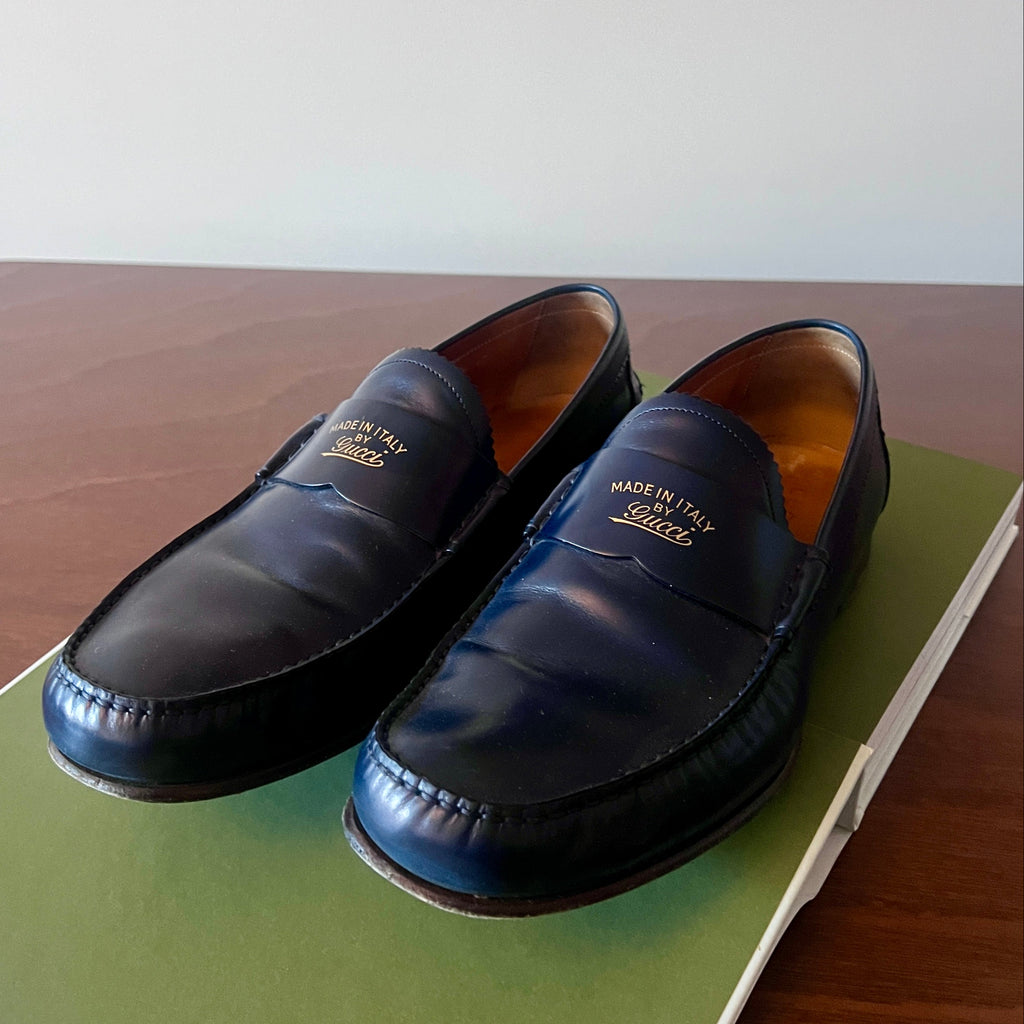 Men's Gucci "Made in Italy" Leather Loafers 10