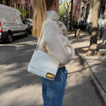 Gucci 2000s White Leather Shoulder Bag