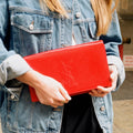 Yves Saint Laurent Red Patent Leather Clutch