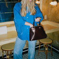 Brown Croc Lauren by Ralph Lauren Handbag
