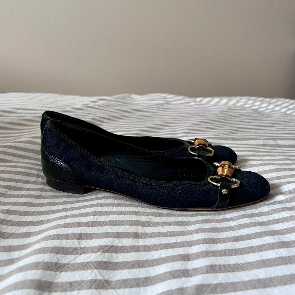 Gucci Bamboo Horsebit Flats 6.5
