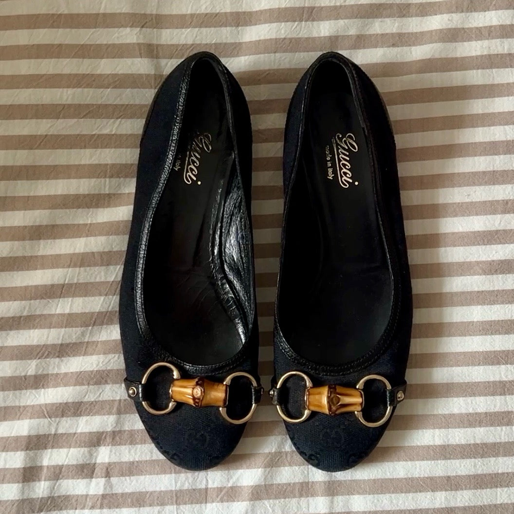 Gucci Bamboo Horsebit Flats 6.5