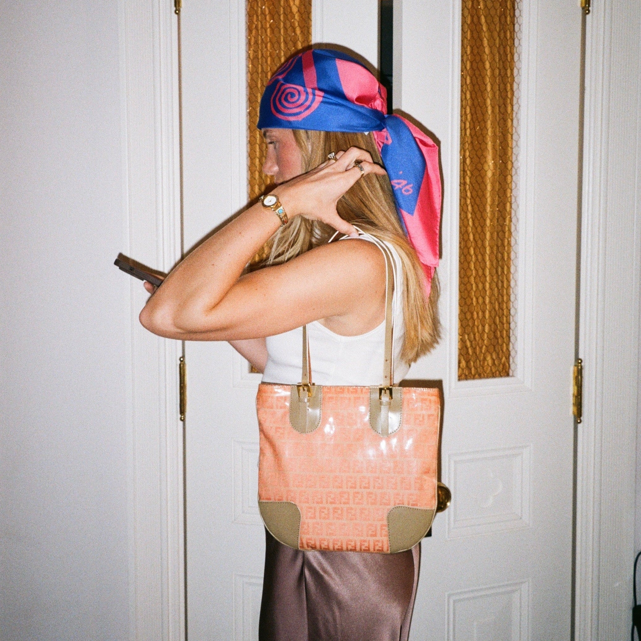 Fendi Zucchino Salmon Bag
