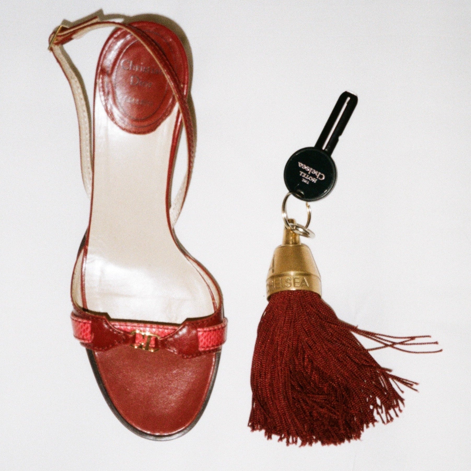 Dior Burgundy & Pink Slingback Heels, 37