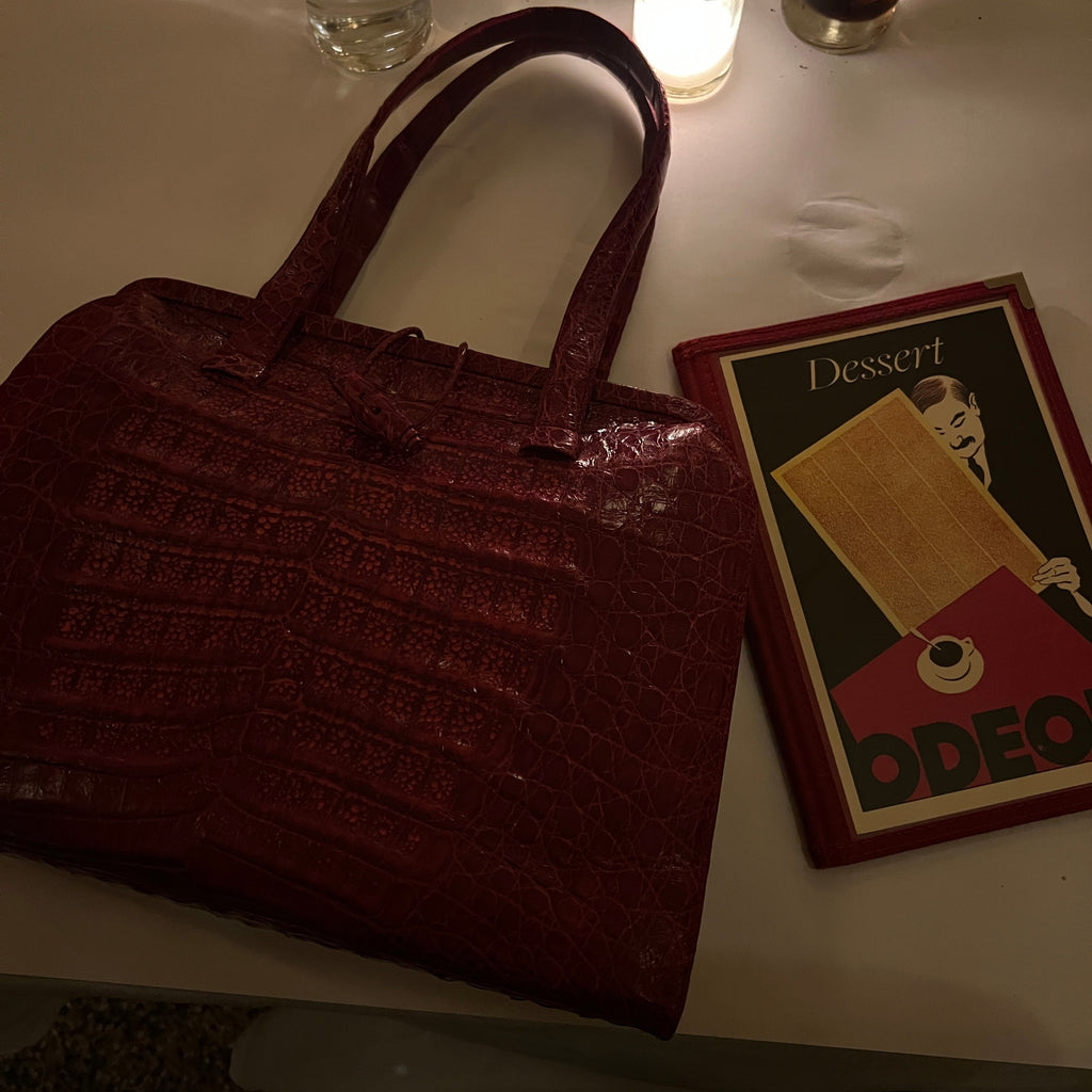 Nancy Gonzalez Red Genuine Crocodile Bag