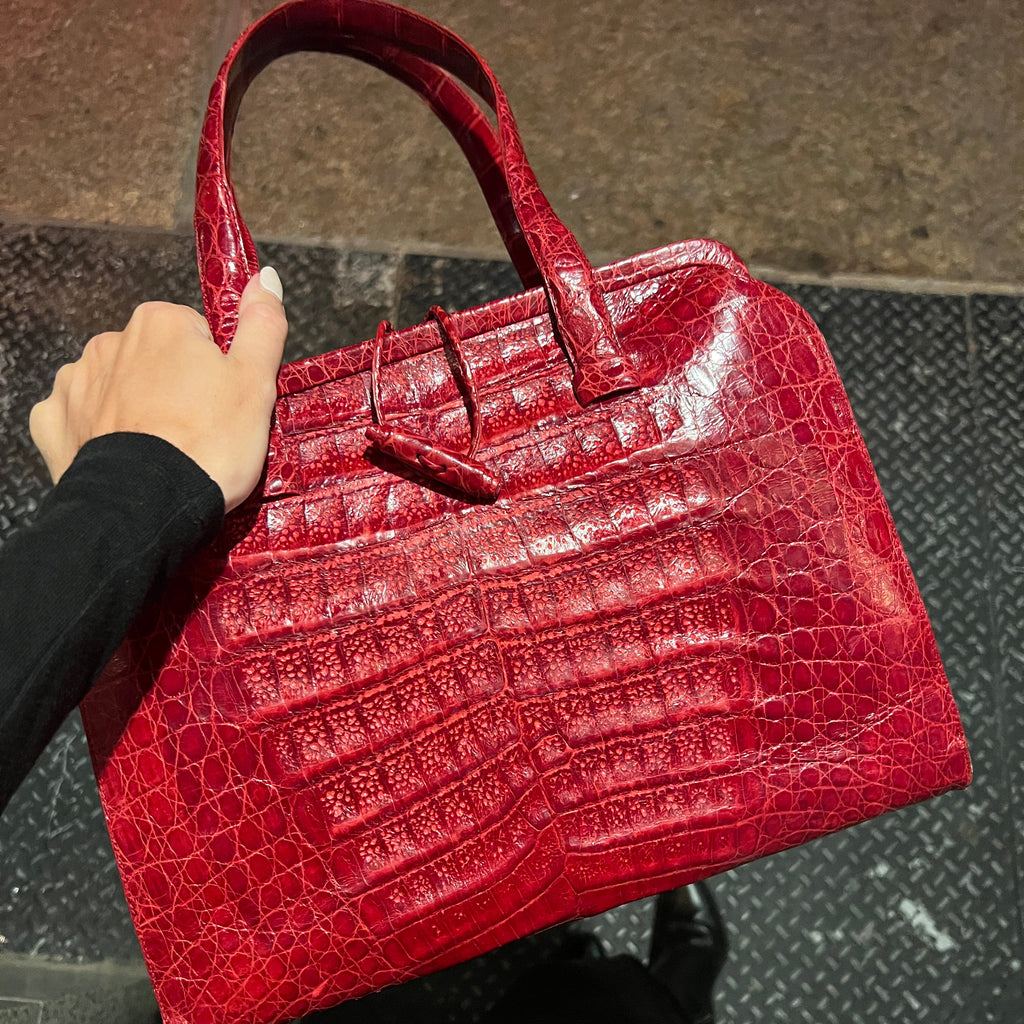 Nancy Gonzalez Red Genuine Crocodile Bag