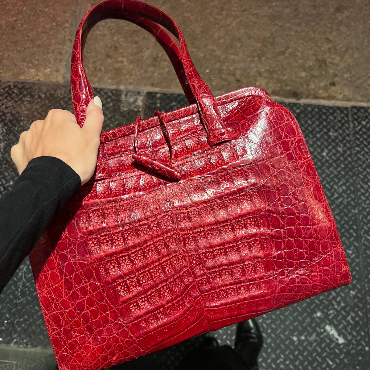Nancy Gonzalez Red Genuine Crocodile Bag