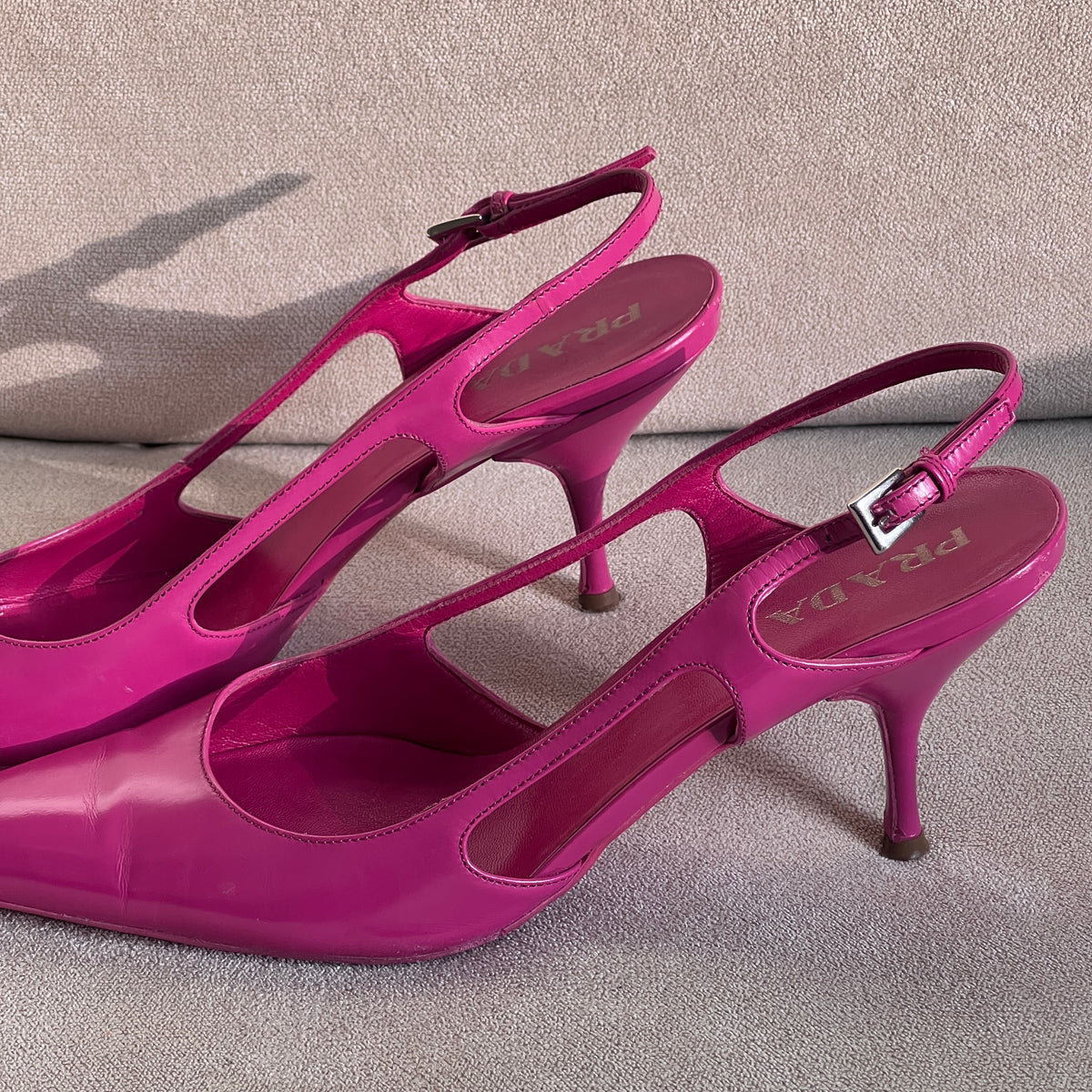 Prada Hot Pink Slingback Heel, 36