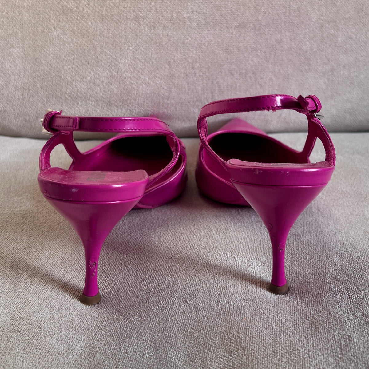 Prada Hot Pink Slingback Heel, 36