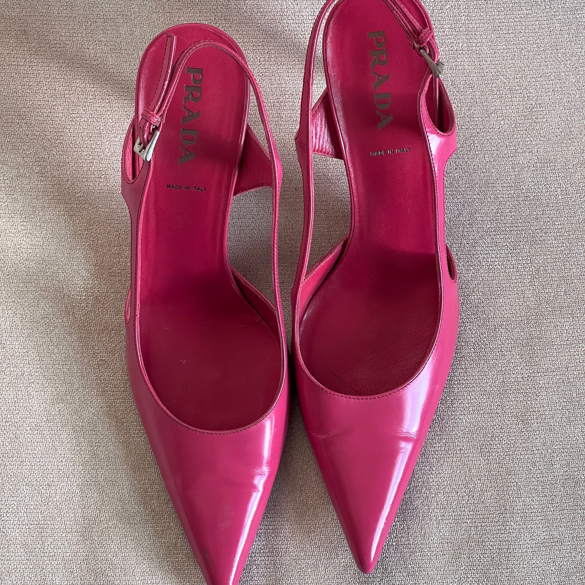 Prada Hot Pink Slingback Heel, 36