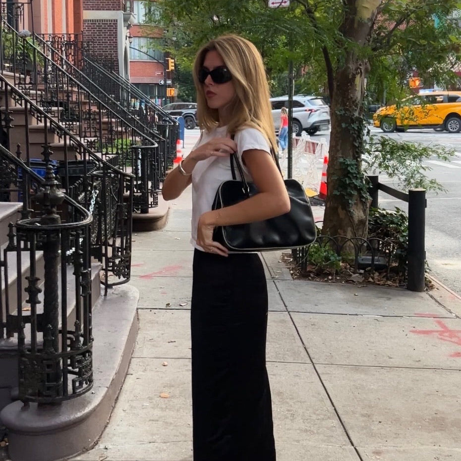 Vintage Prada Leather Kiss-Lock Shoulder Bag