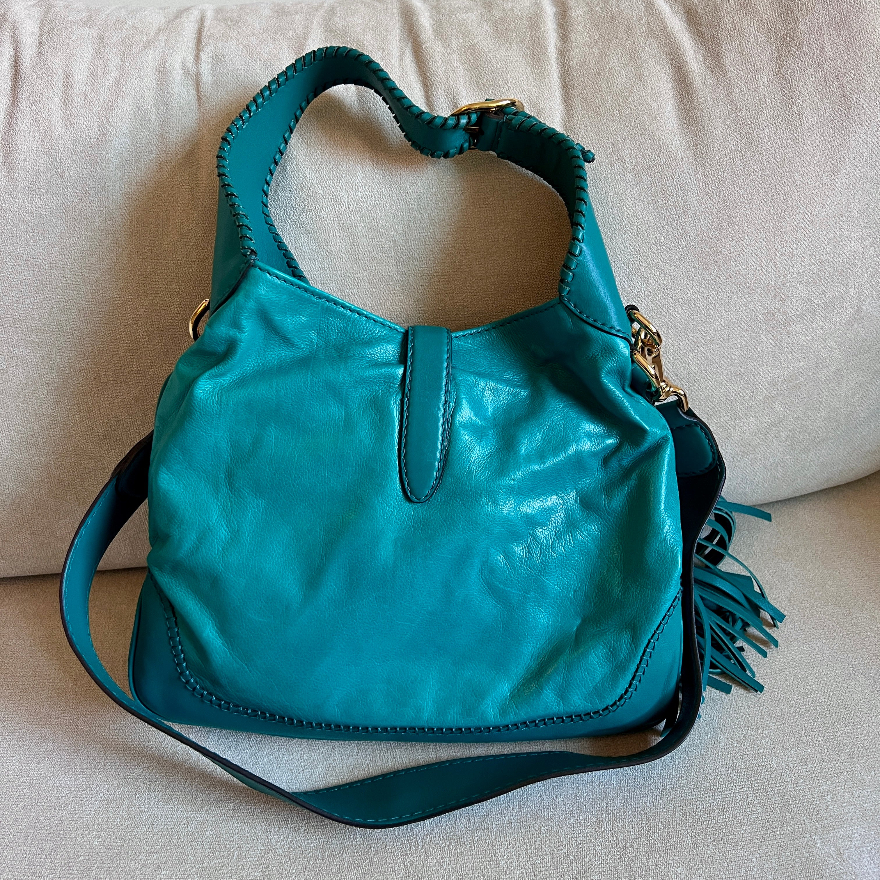 Gucci Teal Jackie Shoulder Bag