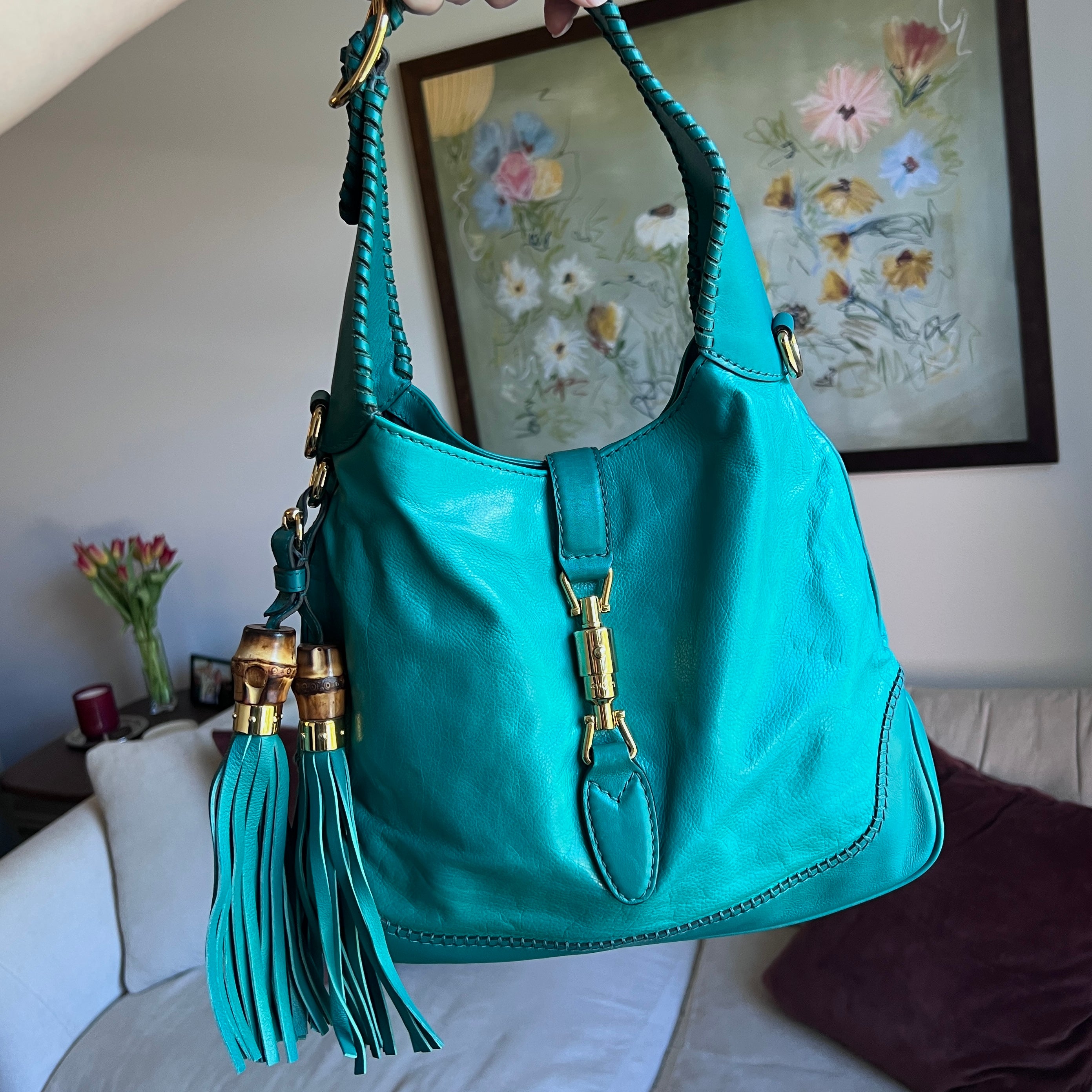Gucci Teal Jackie Shoulder Bag