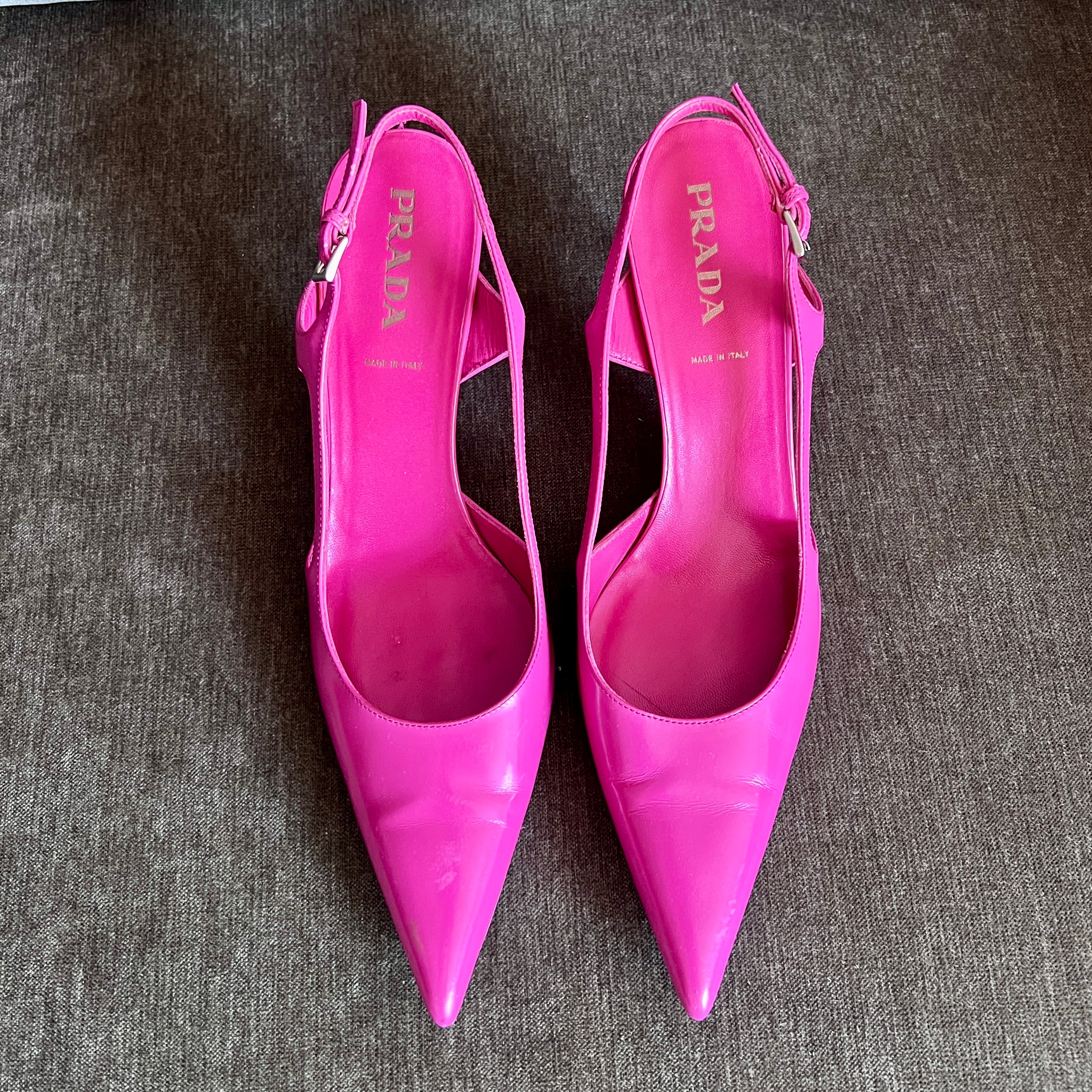 Prada Hot Pink Slingback Heel, 36