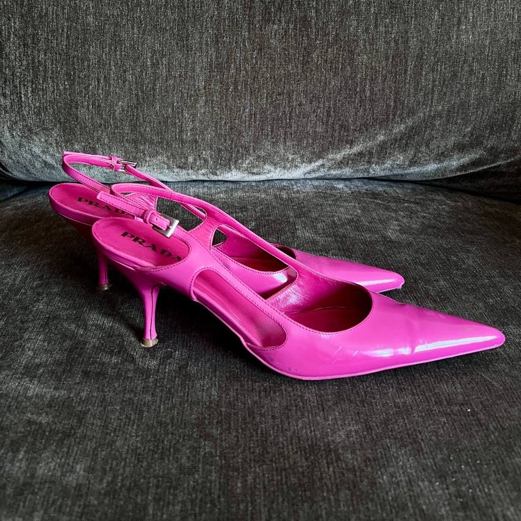 Prada Hot Pink Slingback Heel, 36