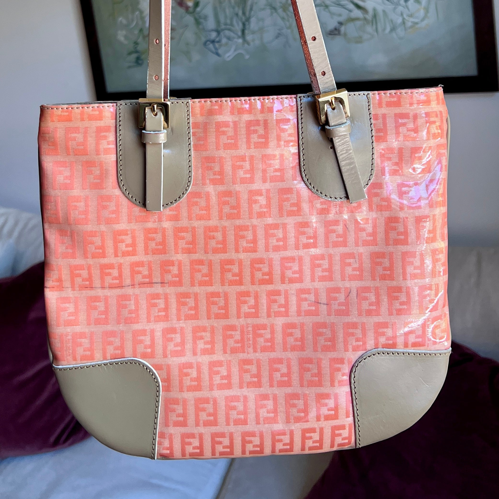 Fendi Zucchino Salmon Bag