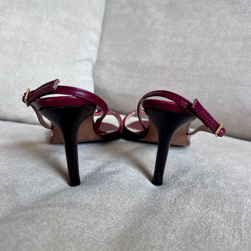 Dior Burgundy & Pink Slingback Heels, 37