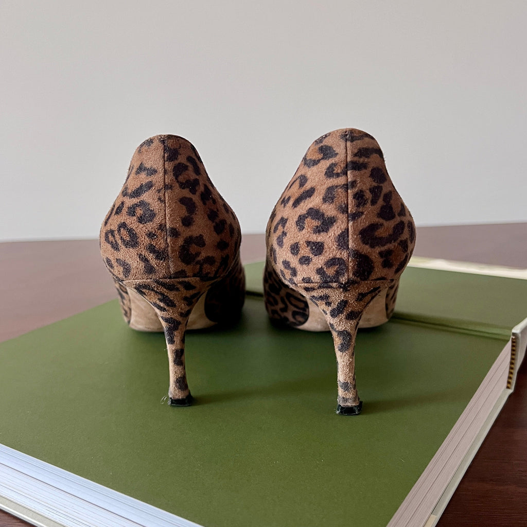 Manolo Blahnik Leopard Print Pumps 37